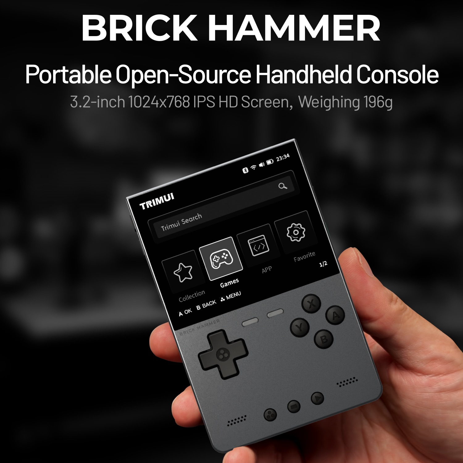 Retro Gaming On Phone - TRIMUI BRICK HAMMER Retro Handheld Game