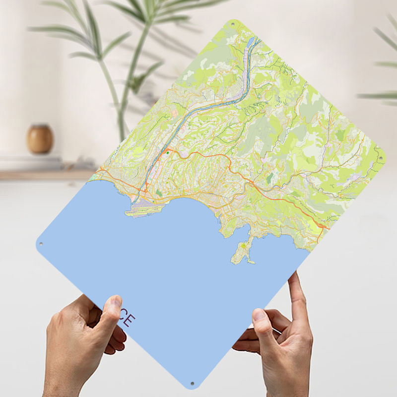 Map of Nice France Printed Pos - Retro Gaming France 评论和价格