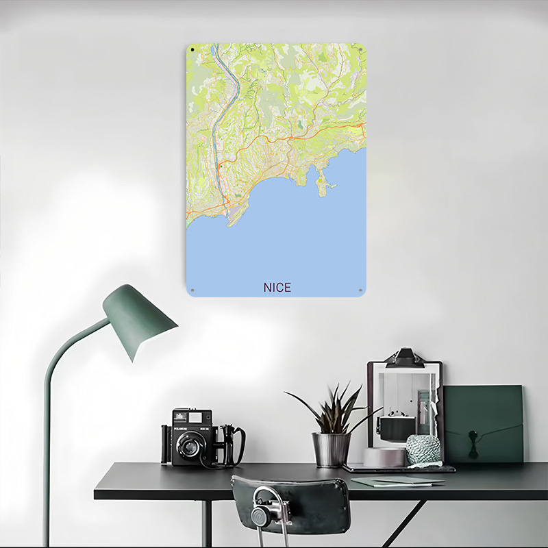 Map of Nice France Printed Pos - Retro Gaming France 评论和价格