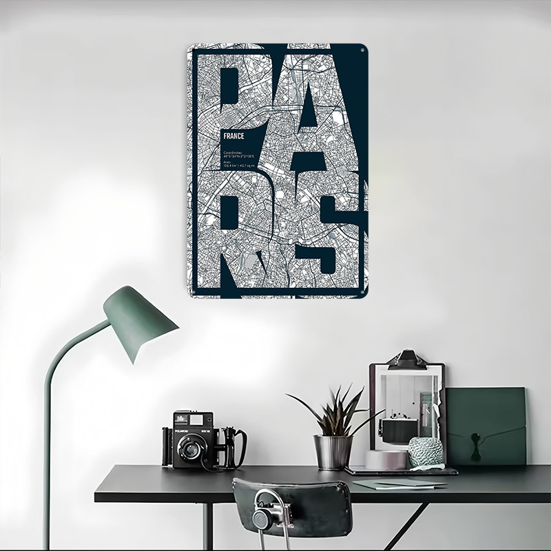 Paris France Map Typography Pr - Retro Gaming France 评论和价格