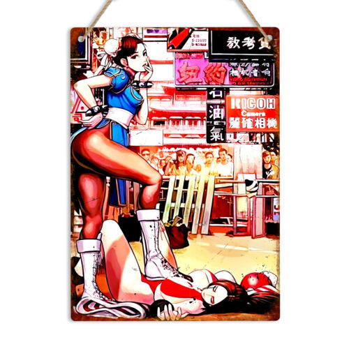 Chun Li Retro Gaming Metal Wal - Retro Gaming Art 评论和价格