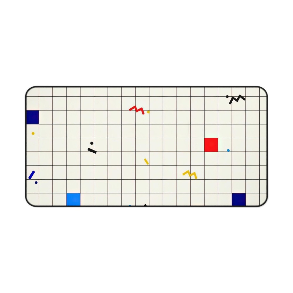 Retro Geometric Grid Desk Mat  - Retro Gaming Art 评论和价格