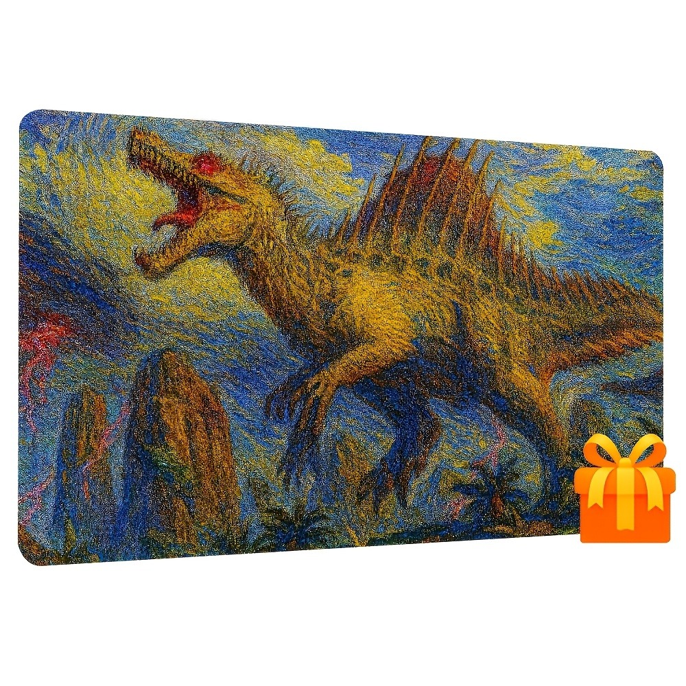 Retro Spinosaurus Playmat  Non - Retro Gaming Keyboard And Mouse 评论和价格