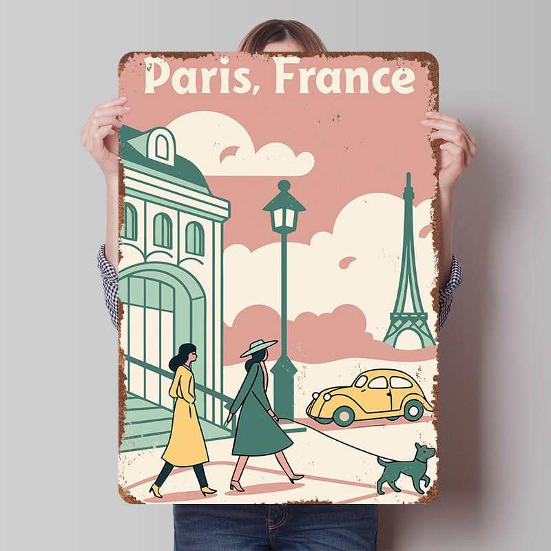 Paris France Travel Printed Po - Retro Gaming France 评论和价格